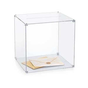lot 25855 image: MaiiTiproll All Clear Acrylic Card Box, DIY Wedding Box with Your DIY Print, Assembly Box for ReceptionWedding BoxParty Graduation & Birthday Baby Shower Decorations(10x10x8.5) - Retail $29