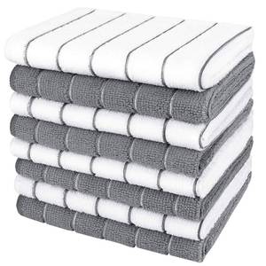 lot 30079 image: AIDEA Kitchen Towels, Absorbent Dish Cloth for Kitchen, Soft Dish Towels for Home, Multi-Purpose Cloths for Household Cleaning and Drying-8PK, 12x12 - Retail $7