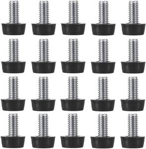 lot 30086 image: EZALOR M8 Thread Adjustable Furniture Levelers Screw in Threaded 20 Pcs, Galvanized Steel Screw Foot Levelers Screw On Furniture Glide Leveling for Table, Chair, Furniture Legs - Retail $10