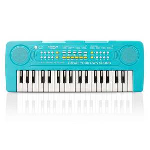 lot 30105 image: Keyboard Piano for Kids, BIGFUN 37 Keys Toddler Piano Multifunction Music Educational Instrument Toy, Electronic Kids Keyboard for 3-7 Year Old Girls and Boys (Blue) - Retail $19