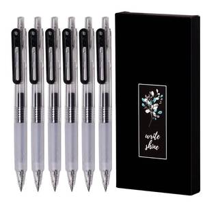 lot 30108 image: OBE WISEUS Ultra Fine Point Pens 0.38 Smooth Writing Retractable Pens for Journaling Planner,Note Tacking,0.38mm Tip,Quick Dry Black Ink,Refillable Ink Refill,6 Count - Retail $10