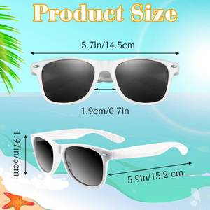 lot 30117 image: ASTARON Neon Novelty Sunglasses Bulk,12 Pack Novelty Sunglasses Party Favors for Summer Beach Wedding Party, Birthday Party Supplies Goody Bag Favors(White) - Retail $14