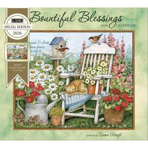 lot 40015 image: Lang, Bountiful Blessings Special Edition 2026 Wall Calendar by Susan Winget, 13.4 X 12, 12-Month Calendar with Stapled Binding - Retail $20