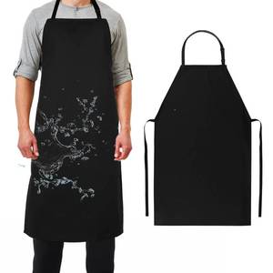 lot 40017 image: MIKI WELL Heavy Duty Waterproof Apron - for Unisex Adult, Ultra Lightweight, Chemical Resistant Industrial Work Apron (Black-1Pack) - Retail $9