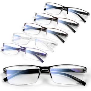 lot 40018 image: Gaoye 6 pack Executive Style Reading Glasses Men - Durable Readers with Blue Light Filtering - Comfortable Fit with TR90 Frames - Retail $22
