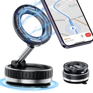 lot 40035 image: Vacuum Magnetic Phone Holders for Your Car120 LB Strongest Suction & 2800gf Strongest Magnetic, 360° Adjustable Suction Cup Phone Mount for Magsafe, Car Mount for iPhone 171615 Pro Max & Android - Retail $12