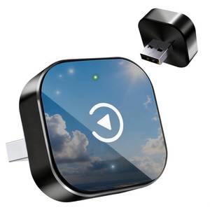 lot 40043 image: romcpus Wireless CarPlay Adapter 2026 Upgrade - Small Size, Fast Stable Connection, Plug-and-Play for iPhone iOS & Android Devices - Retail $46