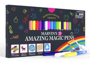lot 40052 image: Marvins Magic - Original x 25 Amazing Marker Pens - Color Changing Magic Pen Art - Create 3D Lettering or Write Secret Messages - Includes 25 Colour Changing Pens - Retail $25