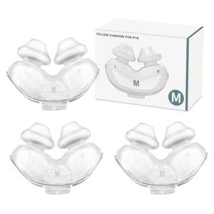 lot 40062 image: 3 Pack Replacement Nasal Pillow Cushion for ResMed Airfit P10, Medium, Compatiable with Orignal Airfit P10 Frame, Replacement Nasal Pillow CPAP Mask Cushion, Soft & Durable - Retail $28