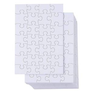 lot 48951 image: Juvale DIY Crafts Kit - Make Your Own Custom Puzzle Canvas - Mini Puzzles for Kids & Bulk Craft Kits - 6 x 8 in, 28 Pieces, 48-Pack - Retail $18