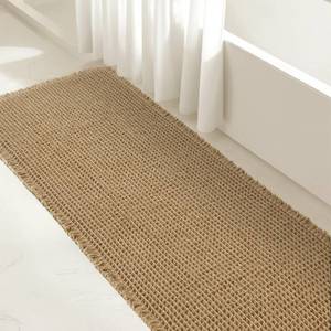 lot 48959 image: SUBRTEX Waffle Braided Bath Mat, 24 x 55 Soft Waffle Bath Rugs, Absorbent Non Slip Bathroom Mats, Machine Washable Area Rug for Bathroom, Quick Dry, Khaki - Retail $30