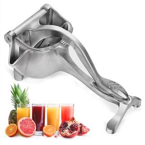 lot 48975 image: Fruit Juice Squeezer Handheld Aluminum Alloy - Lemon Squeezer Manual, Non-Slip Ergonomic Grip, Easy to Use & Clean, 8.7 Length with 0.6L Capacity - Efficient Extraction of Citrus, and Other Fruits - Retail $25