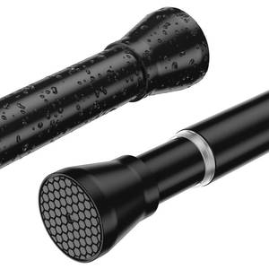 lot 48980 image: Shower Curtain Rod 2 Pack Adjustable Curtain Rods 30-64 Inch Black Shower Curtain Rods no Drilling Expandable Tension Spring Rod for Bathroom Closet Doorway Door - Retail $31