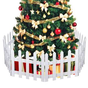 lot 58993 image: 16 Extra Tall Christmas Tree Fence,10PCS Heavy Duty Wooden Baby Gate Around Christmas Tree Gate,Thickened White Picket Fence Barrier for Dogs,Cats&Kids,Tree Fence Border Decoration - Retail $50