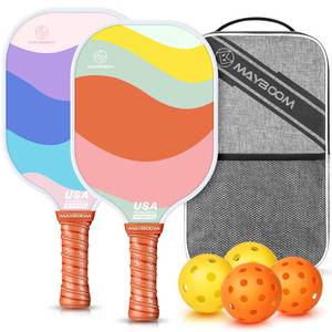 Pickleball Paddles Set of 2 or 4, USAPA Approved Pickleball Paddles Set with 4 Pickleball Balls and Pickleball Carry Bag, Fiberglass Pickle Ball Rackets 2 Pack Gifts for Beginners&Pros(OceanSwell)