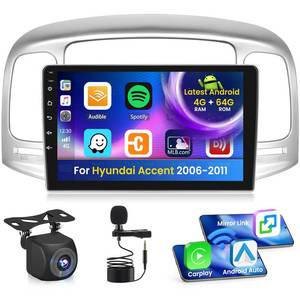 lot 25860 image: Inefala 4G 64G Radio for Hyundai Accent 2006-2011 CarPlay Car Stereo Android 15 IPS 9 Touchscreen Android Auto Backup Camera Bluetooth 5.0 GPS EQ 13UI - Retail $139