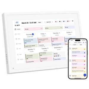 Ekasoco 10.1 Inch Digital Calendar,IPS HD Touchscreen Interactive Display,Smart Family Planner,Smart Calendar for Seamless Scheduling,Digital Picture Frame for Displaying Photos/Videos - Retail: $85