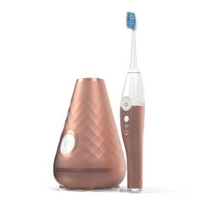 lot 25891 image: Tao Clean UV Sanitizing Sonic Toothbrush and Cleaning Station, Electric Toothbrush, Dual Speed Setting, Rose Gold (Pre Owned, Brush Head Not Included) - Retail $119