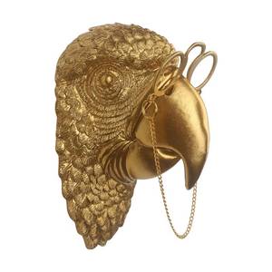 lot 25900 image: Juedawyal Gold Parrot Animal Head for Wall Decor with Glasses, Resin Animal Wall Sculpture for Home Living Room Bedroom & Office Accent - Retail $20