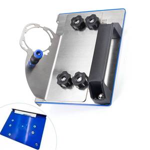 lot 25915 image: 45°Angle Grinder Chamfer Cutting Stand,100-Type Angle Grinder Bracket Stainless Steel-with Water Pipe Interface,Angle Grinder Tool for Cutting Ceramic Stone,Cutting bracket,Begonia Corner Cutting Tool