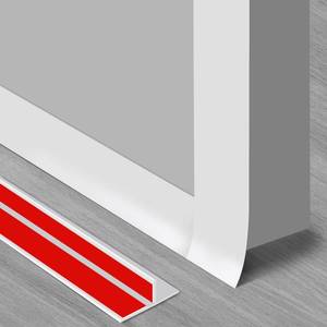 lot 30122 image: T-Shaped Silicone Seal Strip for Door & Windows, 20Ft Weatherproof Draft Stopper, Gap Seal for Door Sides (White) - Retail $21