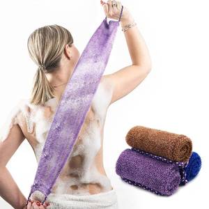 lot 30132 image: Dr.Pedi 3 Pieces African Net Sponge with Handles Long African Exfoliating Net Washcloth Bath Sponge Net Cloth Wash Net Body Back Scrubber for Shower Loofah - Retail $10