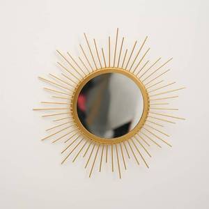 lot 30144 image: KKTAPOS Gold Sunburst Mirror for Wall - Metal Room Decor & Home Decor, Boho Mirror Gifts for Women & Moms (Small, Sun) - Retail $19