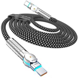 lot 30148 image: USB C to USB C Cable 10FT 240W, 180°Rotating USB C Cable Braided Type C Charger Cable Fast Charge for iPhone 1616Pro16Plus16ProMax,MacBook Air,iPad Pro,Pixel,Samsung Galaxy S23S24 Ultra-Black - Retail $11