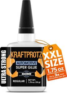 lot 30152 image: Automotive Superglue Liquid for Cracks in Trim, Panels, Headlights & Clips 1.76 oz XXL Ultra Thin, Fast-Drying, Oil & Heat Resistant Bond for Cars, Motorcycles & RVs KRAFTPROTZ - Retail $10