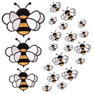 lot 40080 image: FOBSME 60 Pcs 3D Bee Stickers 3 Sizes Tiny Ornaments for Honey Bee Party Wall Decal Decorations Yellow Honey Bees Clings for Home Classroom Office Fridge Window Decor Spring Summer Party Supplies - Retail $10