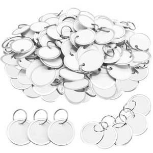 lot 40084 image: 180 Pieces Metal Rim Tags Key Tags Round Paper Tags with Metal Rings for Car Keys and Door Keys,White - Retail $17