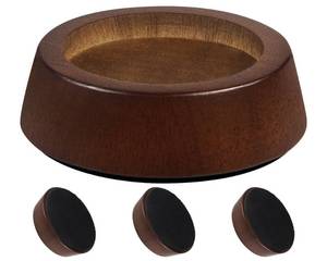 lot 49004 image: OneDream Wooden Furniture Risers Blocks - 1 inch Set of 4 Bed Risers, Heavy Duty Solid Wood Round Risers, Sofa Riser with Non-Slip Pad, Create Storage Space and Easy Cleaning for The Sweeper - Retail $17