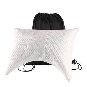 lot 49009 image: HZYAMZ Mini Travel Neck Pillow, Curved Cotton Fill with Breathable Cover, Lightweight Support for Camping, Backpacking, Flights & Car Travel - Retail $13