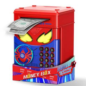 lot 49035 image: Wrystte Spider Piggy Bank for Kids,Electronic Money Box with Fingerprint,ATM Safe Coin&Cash Saving Box,Kids Toys for Age 4 5 6 7 8,Christmas Birthday Gifts for 9 10 11 12 Year Old Boys Girls(Blue) - Retail $22