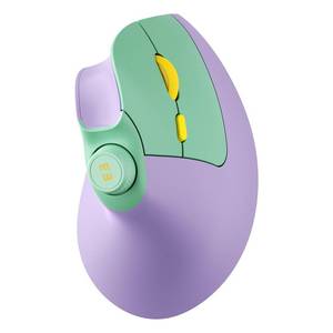 lot 51791 image: seenda Ergonomic Mouse Wireless, MOU-302 Bluetooth Vertical Mouse Rechargeable, Ergo Optical Mice with 100016002400 DPI, Volume Knob, 3 Multi-Device Connectivity for ComputerPCLaptopMac, Purple - Retail $25