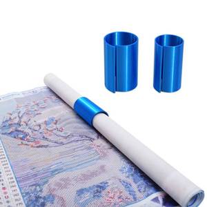 lot 51794 image: HOZOE Diamond Painting Canvas Roll Holder,Fixed Scroll Anti-Roll Bracket,Diamond Scroll Ring Storage Tool,Diamond Painting Art Accessories,3D Printing,2-Pack (Blue) - Retail $10