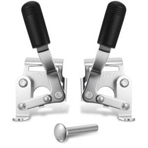 lot 59022 image: Heavy Duty Wheelchair Brakes Silver Wheel Locks Transport Chair Brake Drive Wheelchair Parts Universal Brake Replacement Parts for 78 Tubing, Side Mount Bolt on Style(1 Pair, Silver) - Retail $21