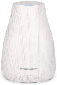 lot 59025 image: InnoGear Essential Oil Diffuser, Ultrasonic Diffusers for Home Aromatherapy Humidifier for Bedroom Room 7 Colors LED 2 Mist Mode Auto Off, White Grey - Retail $17