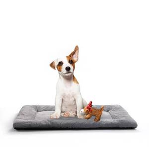 lot 59028 image: Dog Beds Crate Pad for Medium Dogs Fit Metal Dog Kennel,Ultra Soft Puppy Bed Washable & Anti-Slip Kennel Pad for Dogs Cozy Sleeping Mat,Gray 30inch - Retail $25