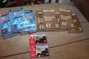 lot 3489 image: NIP VHS & Cassette Blank Tapes