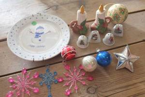 lot 3517 image: Vtg. Christmas Bells, Ornaments & More