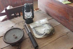 lot 3548 image: Antique Scale, Lantern & More