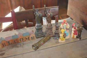 lot 3562 image: Vtg. Kaleidoscope, Metal Figurines & More