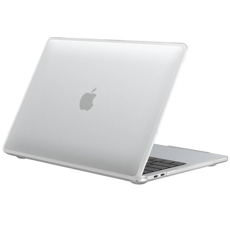 lot 71629 image: Anti-Cracking Hard Shell Case Compatible with MacBook Pro 13 inch, M2M1 2025 2022-2017 A2338 A2289 A2251 A2159 A1989 A1706 A1708, Anti-Fingerprint Soft TPU Bumper, Frosted White - Retail $22