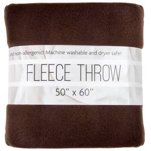 lot 72260 image: 50x60 Throw Blankets, Ultra Soft Hypoallergenic Fleece Fall Throw Blanket for Livingroom, Couch, Chair, Bed, Brown - Retail $10