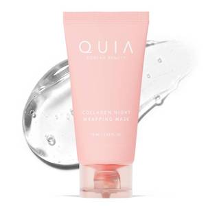 lot 72278 image: QUIA Collagen Wrapping Mask 75ml - Clinical 92% Firmer Appearance - Overnight Glass Skin Peel Off - Korean Skincare - All Skin Types - Better Than Sheet Masks - Retail $35
