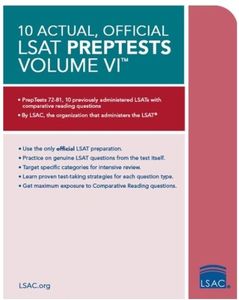lot 72281 image: 10 Actual, Official LSAT PrepTests Volume VI - Retail $38