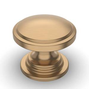 lot 72288 image: 10 Pack 1-14 inch Kitchen Cabinet Knobs Champagne Bronze Cabinet Knobs Bedroom Dresser Gold Round Drawer Knobs Single Hole Cabinet Pulls - Retail $26