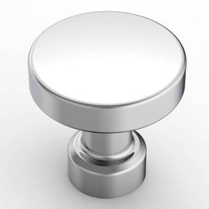 lot 72289 image: 10 Pack Polished Chrome Kitchen Cabinet Knobs Single Hole Cabinet Pulls Round Drawer Knobs Dresser Knobs and Pulls for Bathroom Cabinets. One Pack Missing Screws. - Retail $26