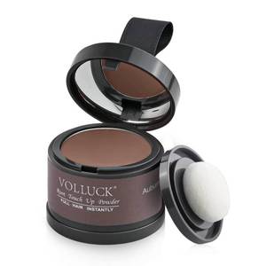 lot 72300 image: Root Touch up Powder, Instant Hairline Powder for Thinning Areas and Gray Hair Coverage, Natural and Non-greasy Root Cover up for Women and Men (Auburn, 0.14 Ounce) - Retail $9
